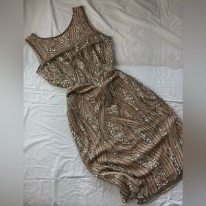 Frank Lyman Dress with beads Beige Size 6